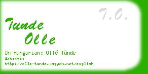 tunde olle business card